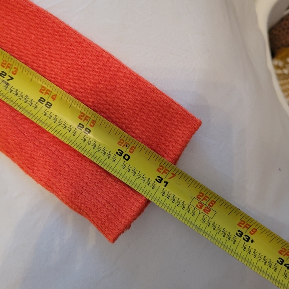 Free People Catalina Orange Thermal Oversized Waffle Knit Top Size S - Picture 11 of 12